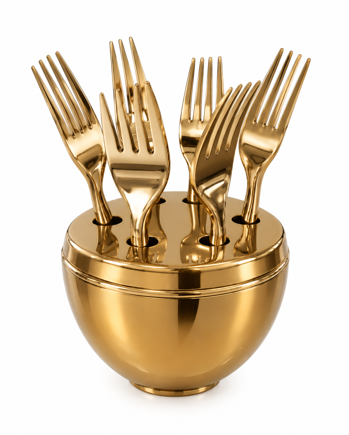 Egg Domed Gold Forks | Details Panamá