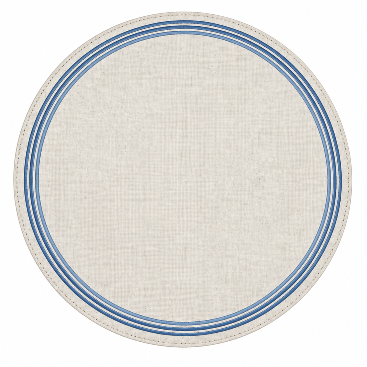 Round Placemat With 3 Lines Embroidery | Details Panamá