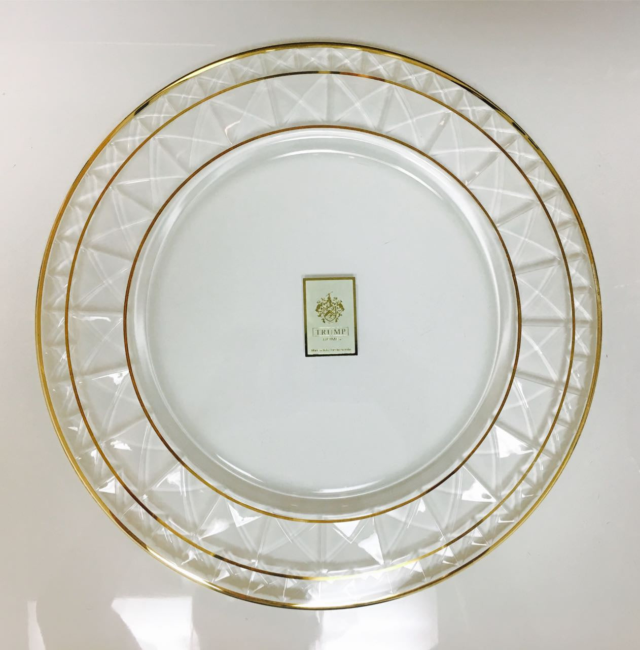 Gold Rim Glass Charger Plate