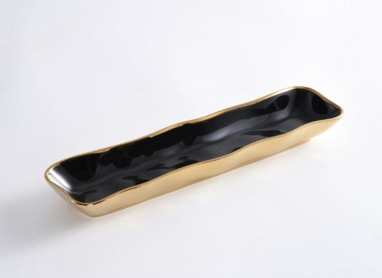 ECL-Black & Gold Cracker Tray