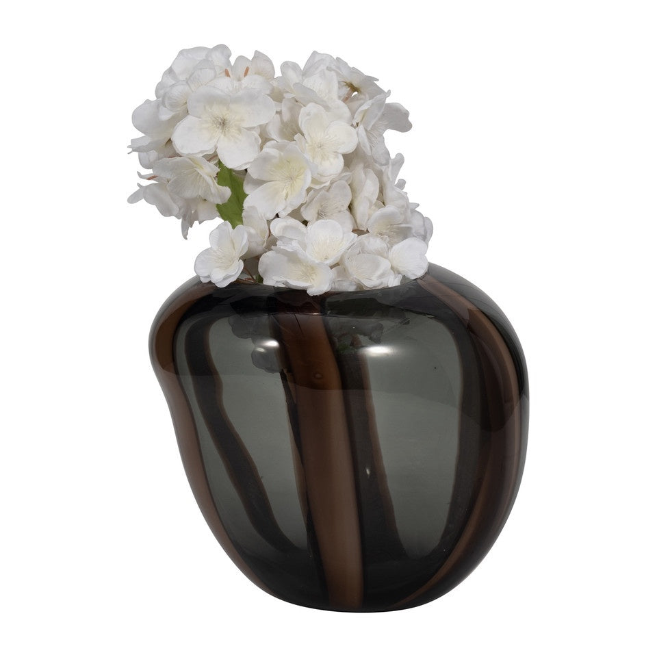 Bayle Brown Striped Glass Vase