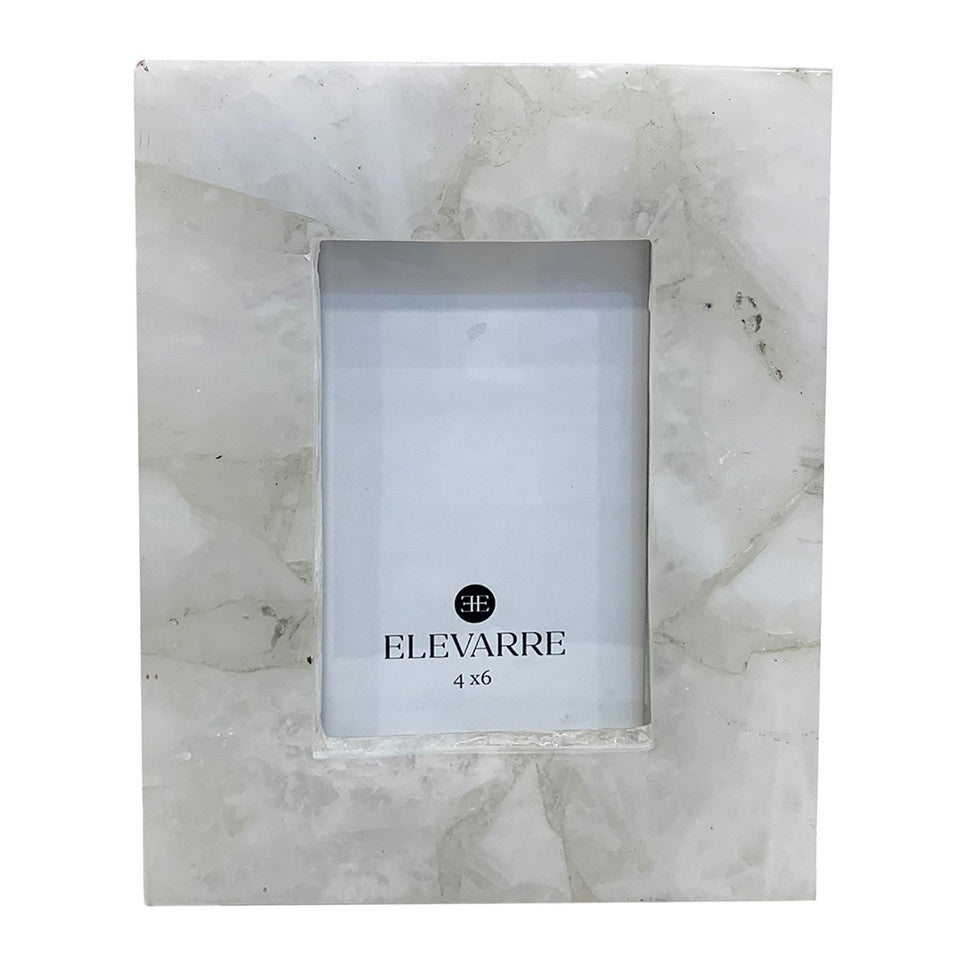 Edina White Quartz Photo Frame