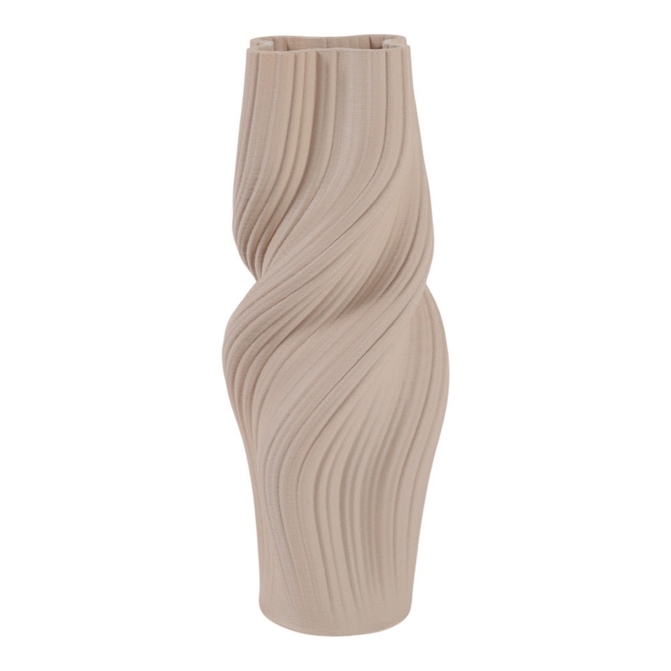 Taupe Terebra Large 4D Printed Vases