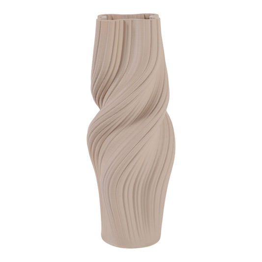 Taupe Terebra Large 4D Printed Vases