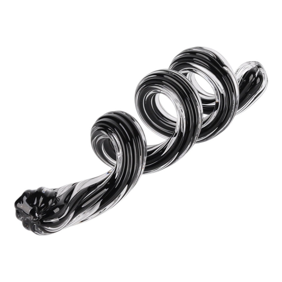 Shamir Black Glass Ribbon Sculpture