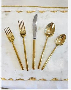 Gold Mirror Kyoto 20-Piece Stainless Flatware