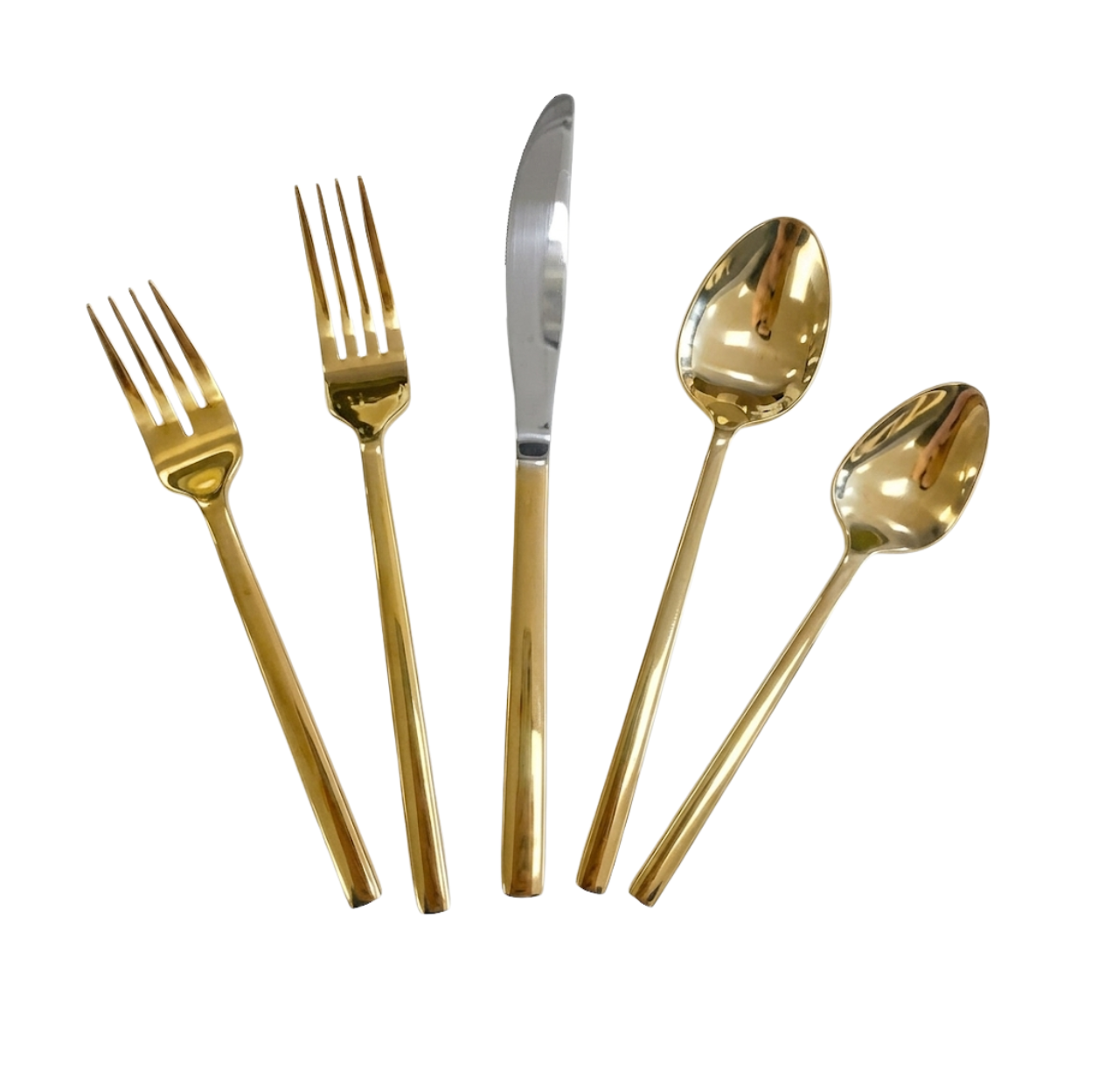 Williamson Stainless 5 Piece Flatware Gold
