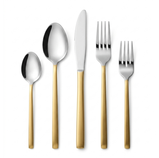Hexagon Gold 20 Piece Flatware