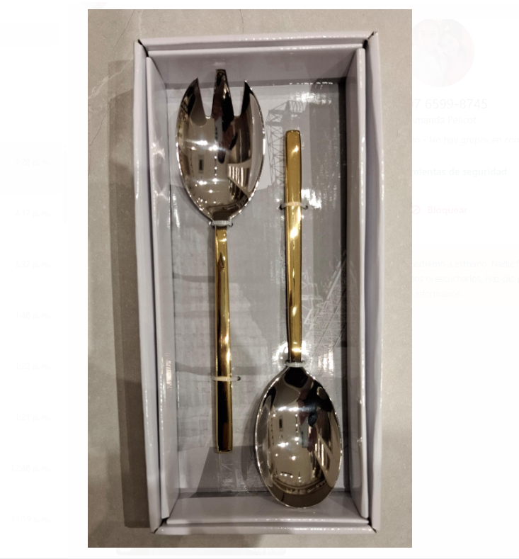 Kyoto Gold / Silver Salad Servers