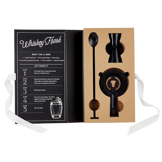 Matte Black Barware Book Box