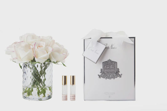 Herringbone Flower Bouquet - Rose Buds - Pink Blush
