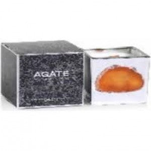 Agate Scented Candle Jar Silver Tahitian