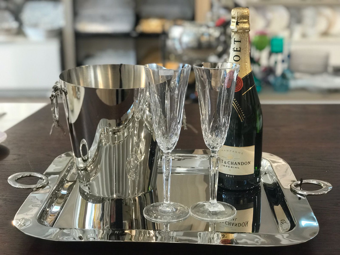 Bacardi Polished Brass Serving Tray
