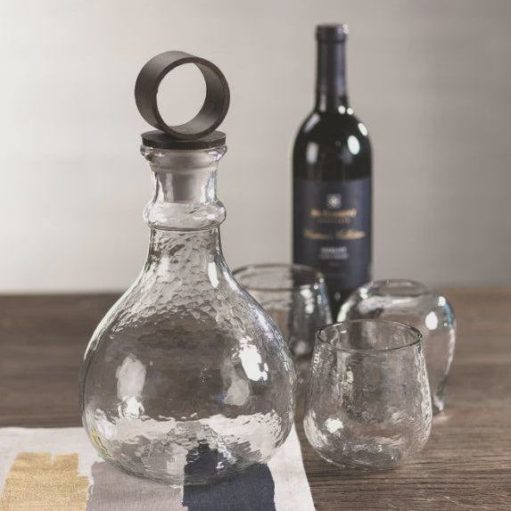 Hammered Glass Decanter