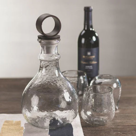 Hammered Glass Decanter