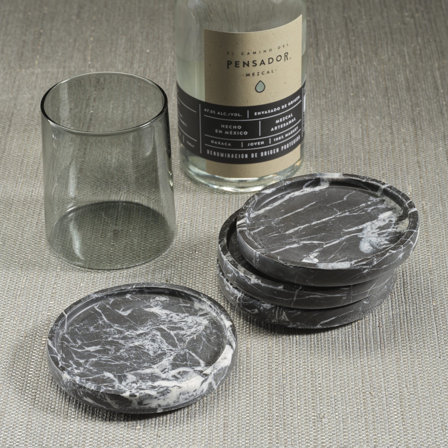 Black Marquino Marble Coasters S4