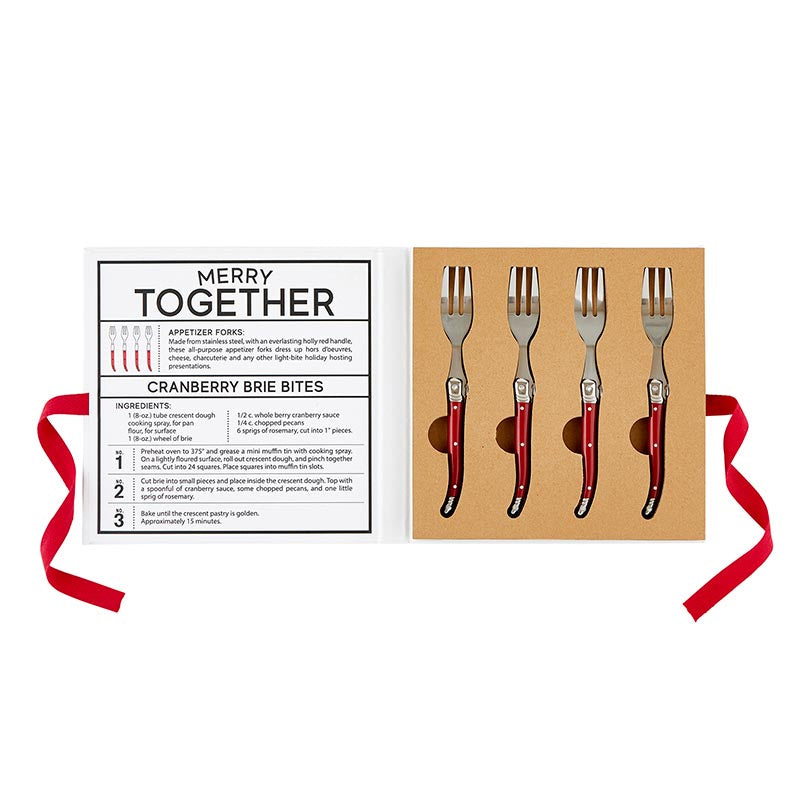 Red Charcuterie Forks Book Box
