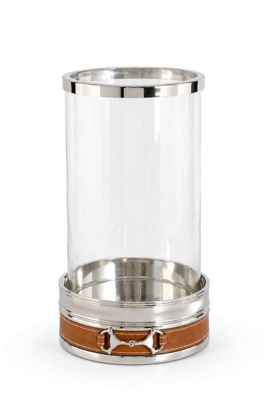 Glass Hurricanes on Tan Leather Base