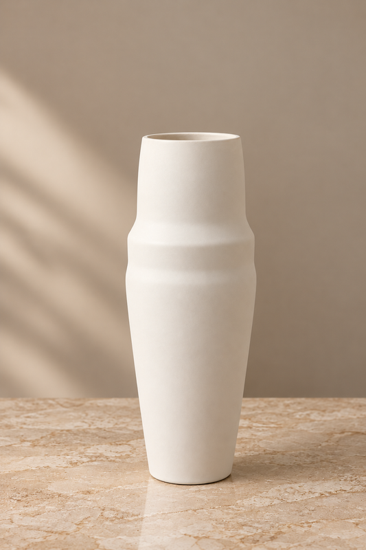 Vase Deco Ceramics Matt White