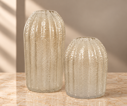 Caviar Artisan Blown Glass Vases