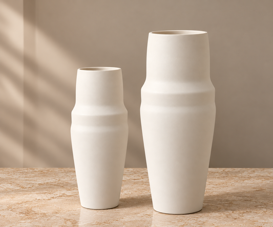 Vase Deco Ceramics Matt White