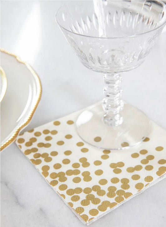 Gold Confetti Cocktail Napkins | Details Panamá