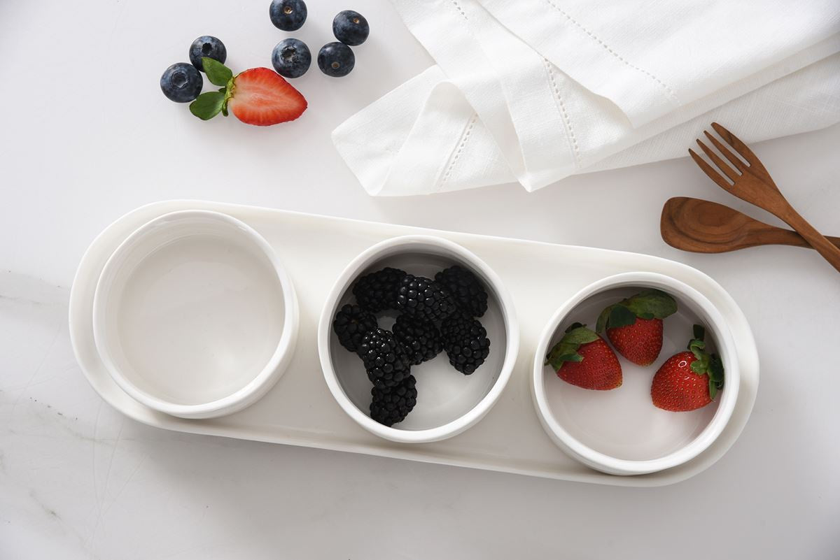 LBL-White Entertaining Snack Bowls S/3