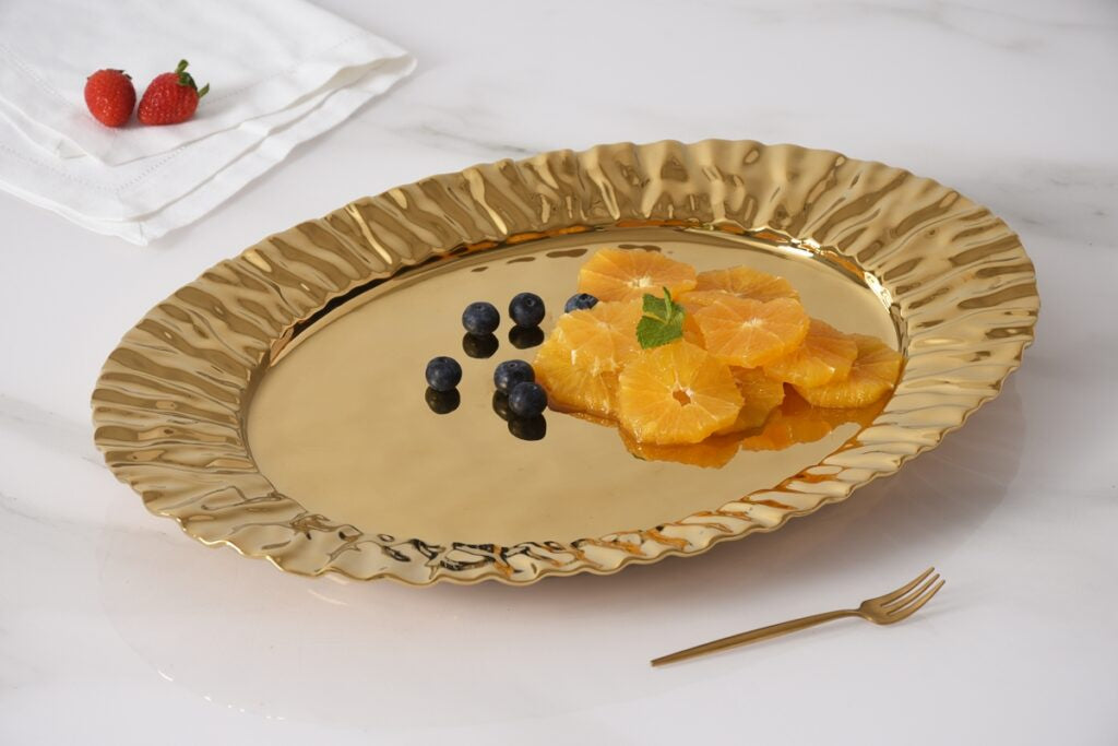 MAS-Gold Large Oval Platter