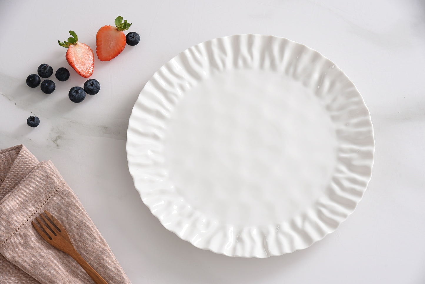 MAS-White Round Salad Plate