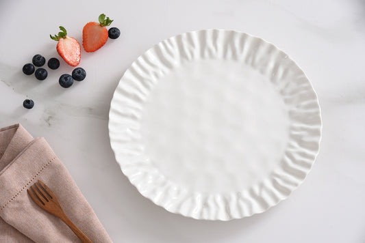 MAS-White Round Salad Plate