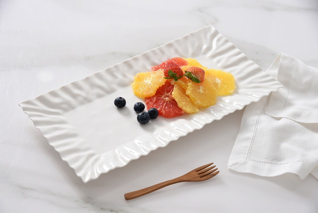 MAS-White Rectangular Tray