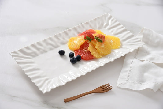 MAS-White Rectangular Tray