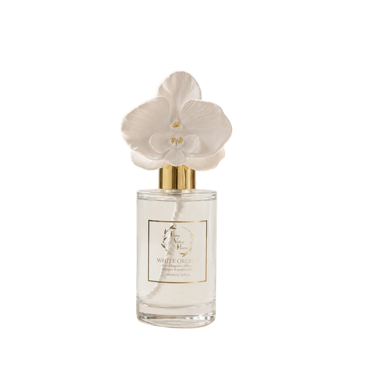 Ceramic Flower Diffuser Gift Set - White Orchid Scent