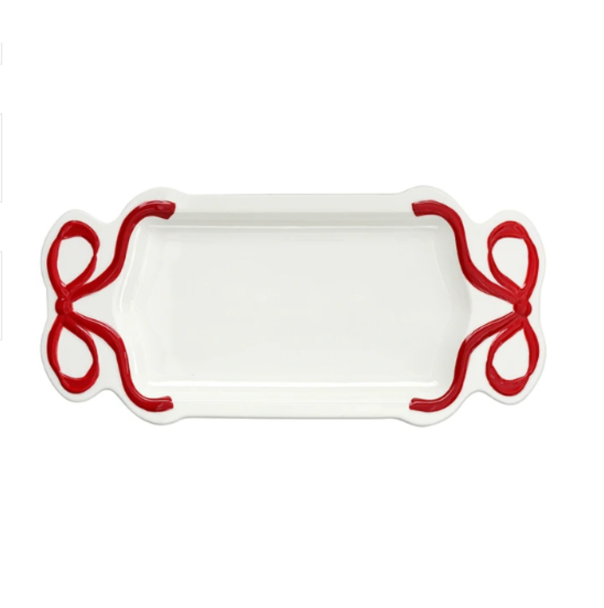 Ceramic Bow Platter - Red
