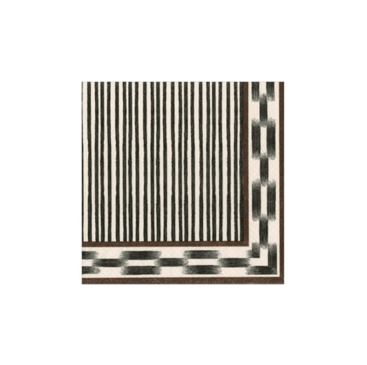 Boho Stripe Black Napkins