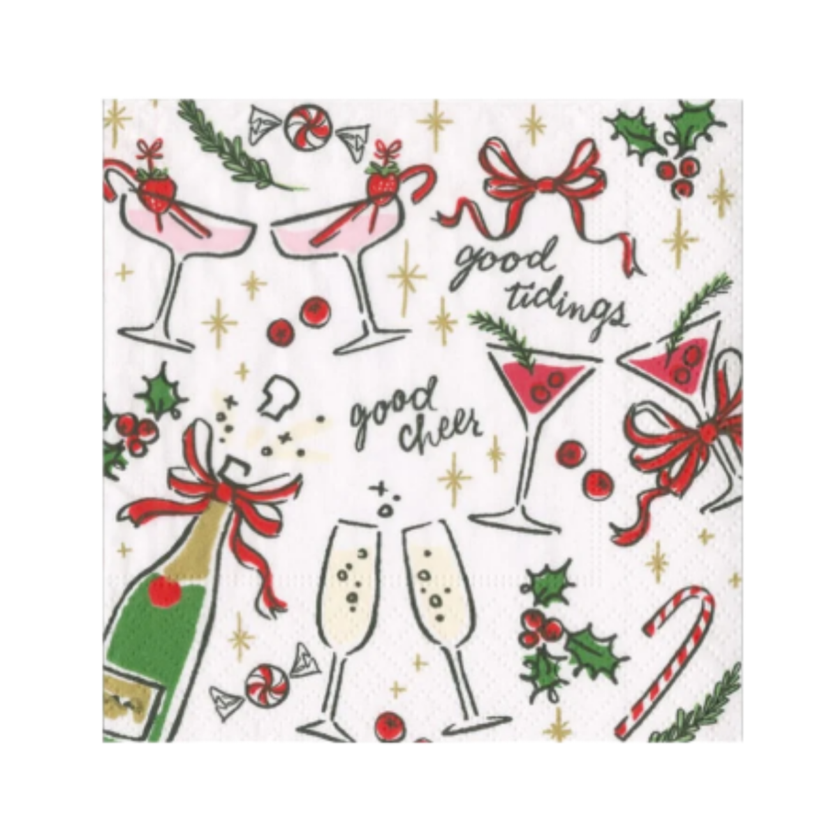 Let´s Be Merry Cocktail Napkin