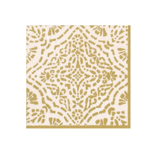 Annika Cocktail Ivory/Gold Napkins