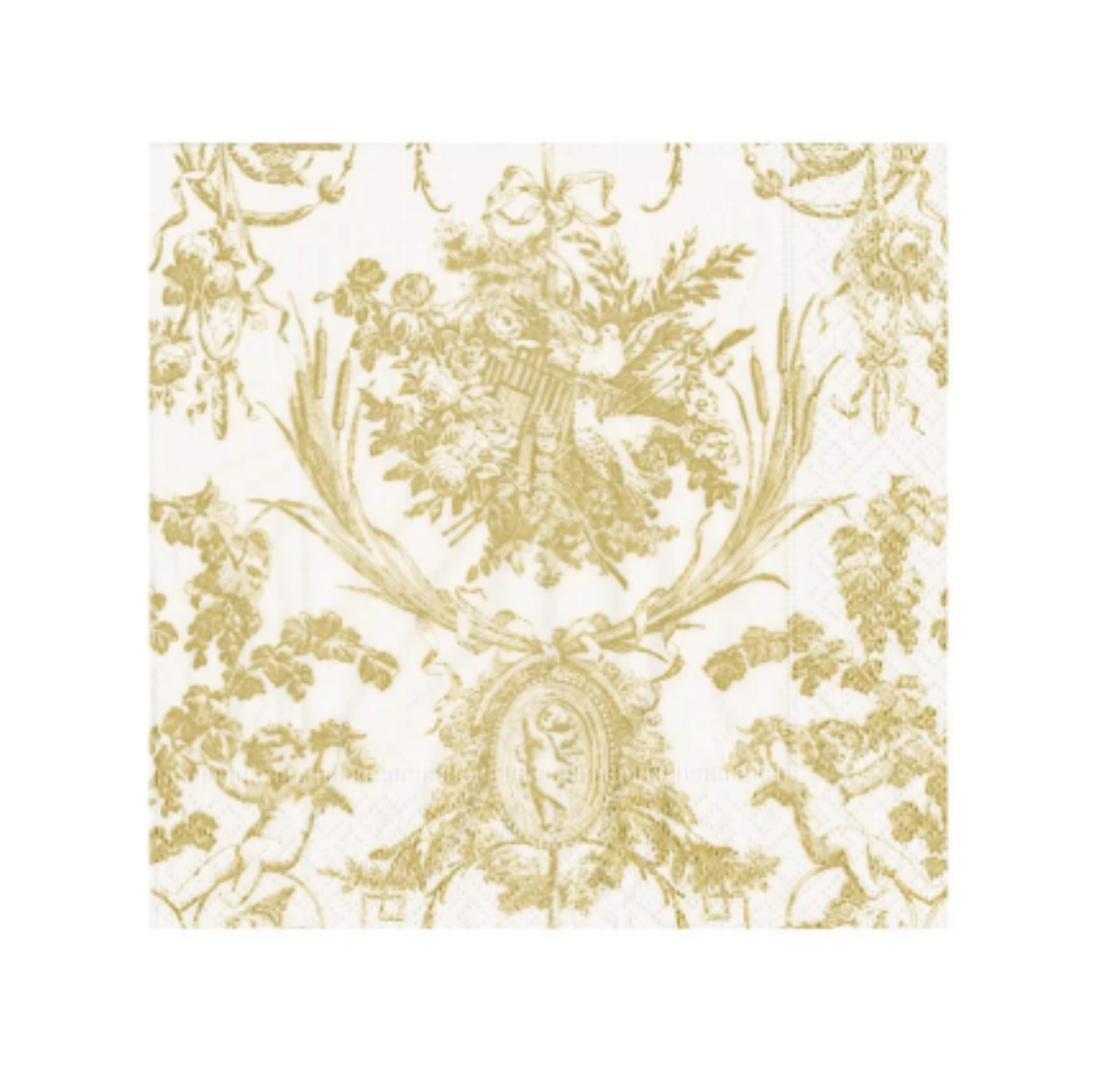 Romantic Toile Gold Napkin