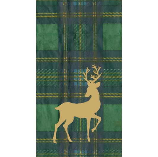 Reindeer Tartan Green Napkins | Details Panamá