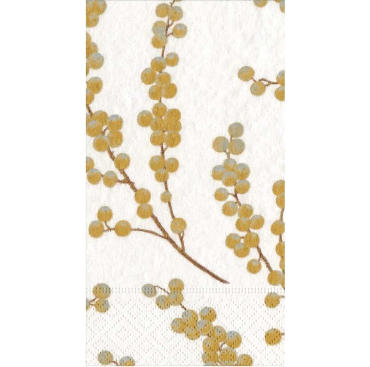Berry Branches White/Gold Napkins
