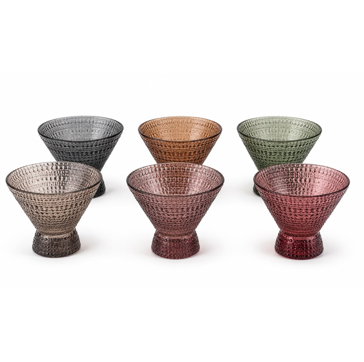 Bubble Martini Glasses S/6