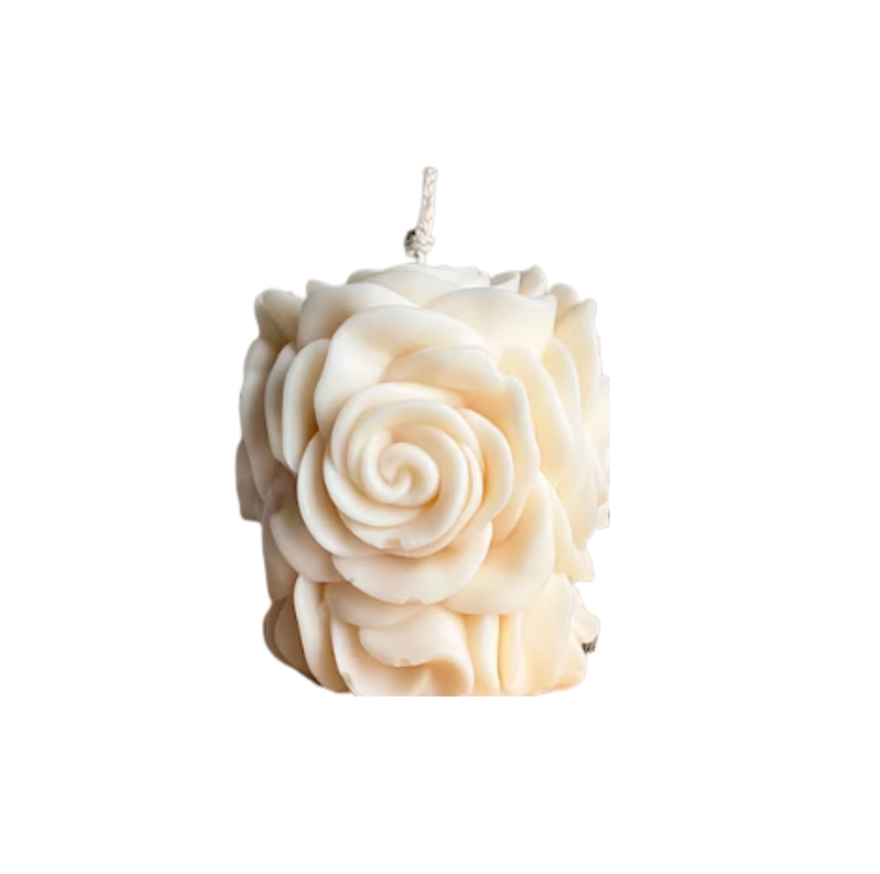 Rose Flower Pillar Candles