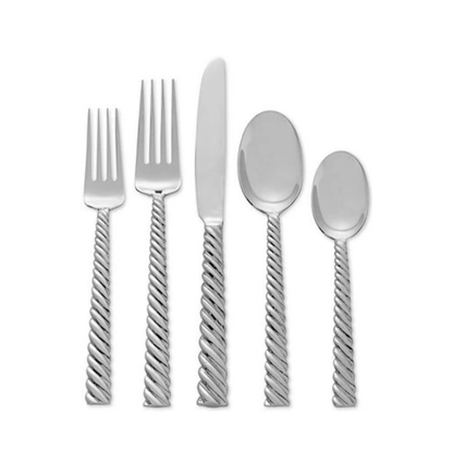 Twist 5 Piece Flatware Set - Silver | Details Panamá