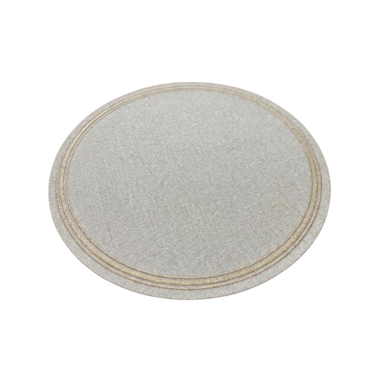 Victoria Milky Round Placemat w/ Triple Line Embroidery