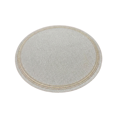 Victoria Milky Round Placemat w/ Triple Line Embroidery | Details Panamá