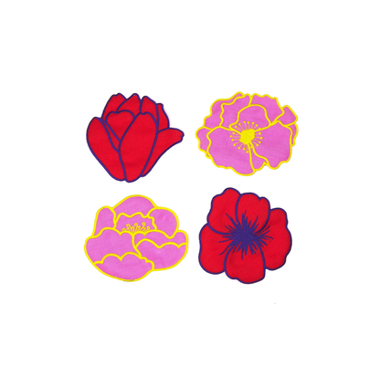 Flower Cocktail Napkins S/4