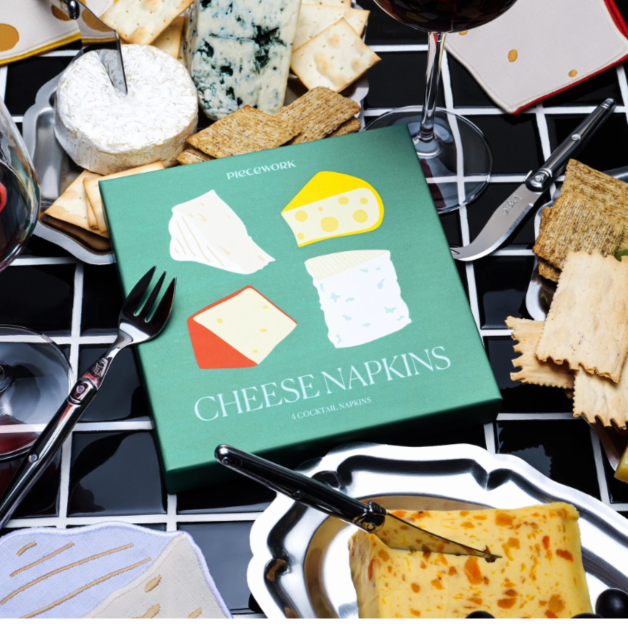 Cheese Cocktail Napkins S/4