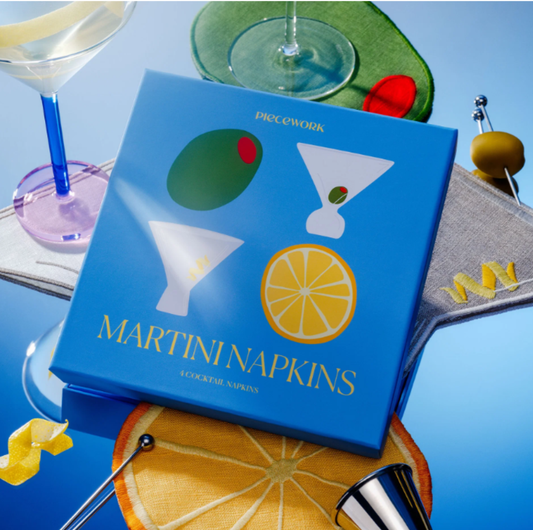 Martini Cocktail Napkins S/4