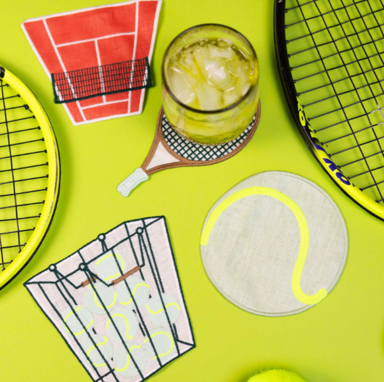 Tennis Cocktail Napkins S/4