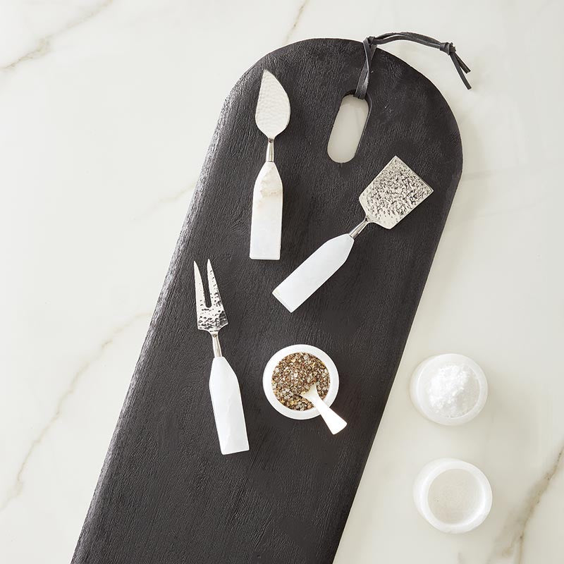Alabaster Cheese Knives